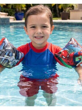 Spider-Man Kids Inflatable Arm Floats Pool Water Wings Marvel 2-Pack New 3+ NEW